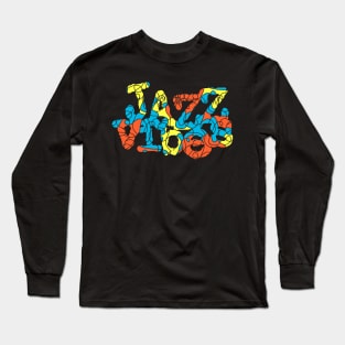 Colorful Jazz Vibes Design Long Sleeve T-Shirt